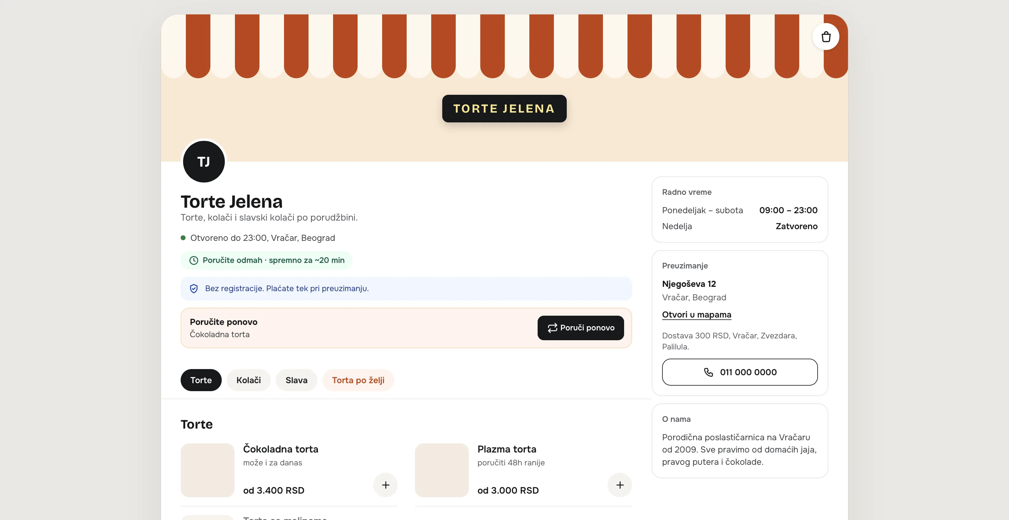 narucite.com shop page for a Belgrade cake maker